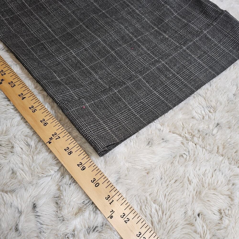 Ashley Stewart Grey Plaid Wide Leg Trouser Pants Wide Waistband Size 18W - Picture 8 of 10
